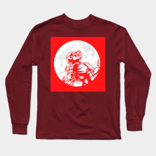 Red Wolf Moon Long Sleeve T-Shirt